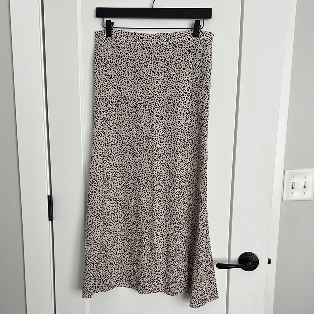 Tribal Brand Black and Tan Midi Slip Skirt for Casual Wear or can be dressed up.